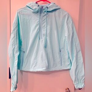 Tasc Element 1/2 Zip Hooded Aqua Blue Anorak Small